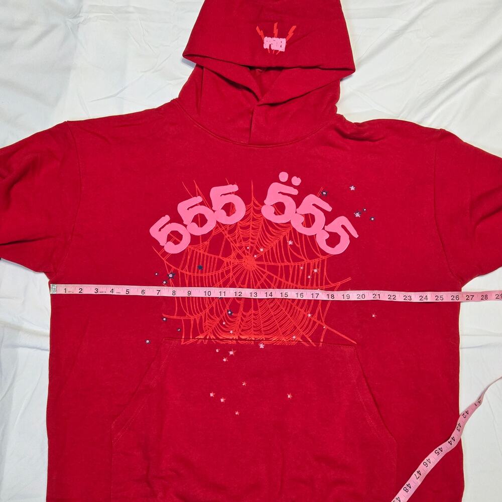 Sp5der Red Angel Number 555 Hoodie XL FW21 - Picture 6 of 14
